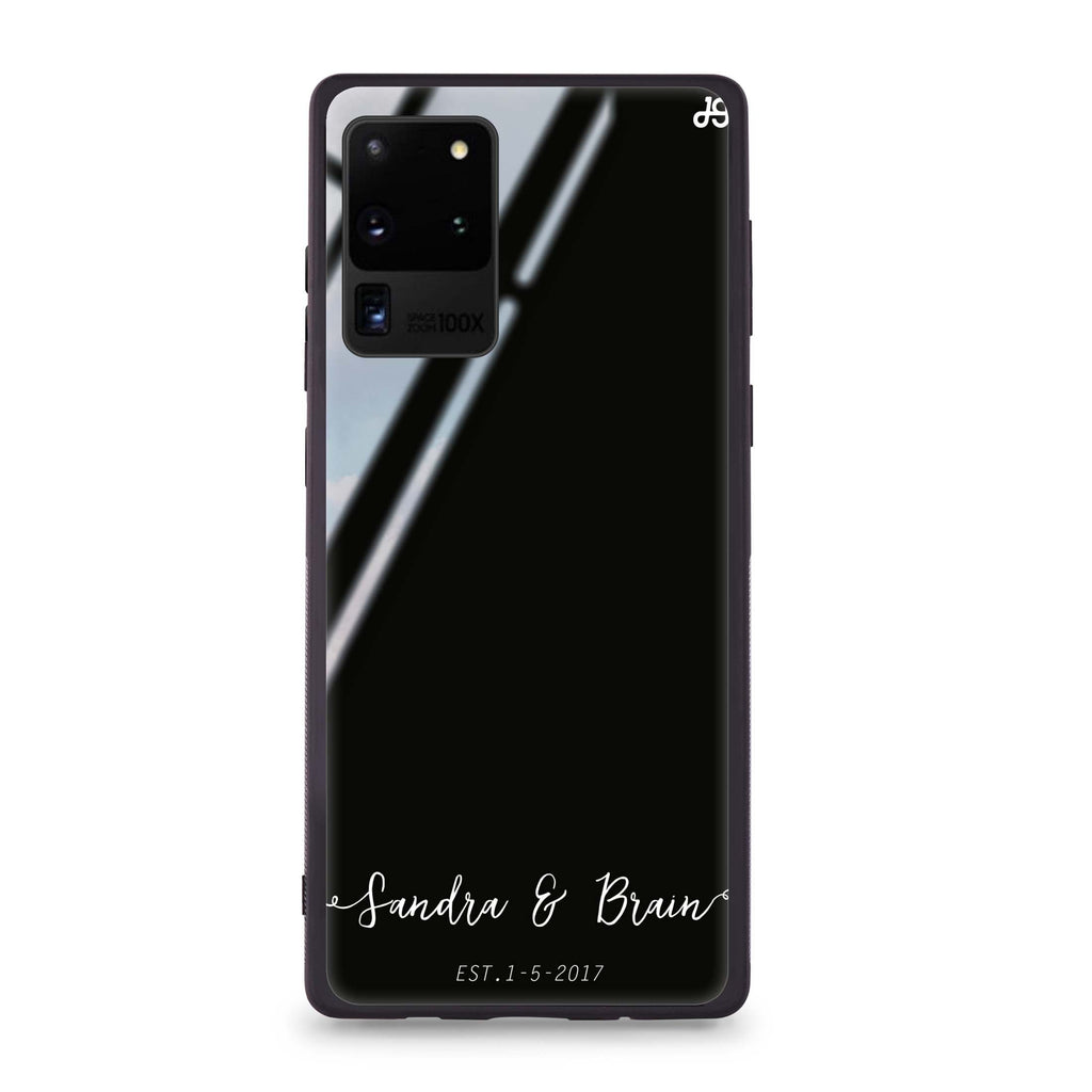 You & Me & Our Date Samsung Glass Case