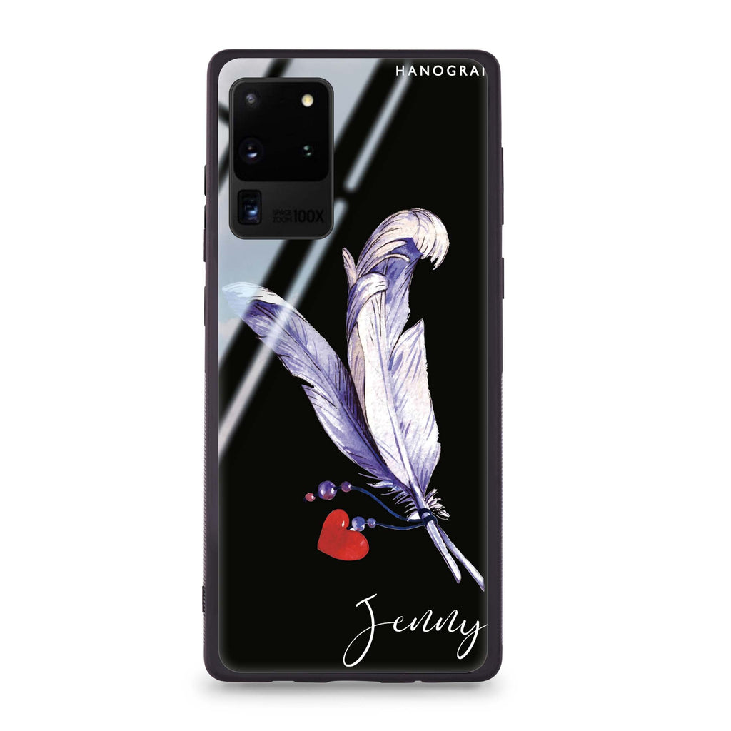 Feather Love Samsung Glass Case