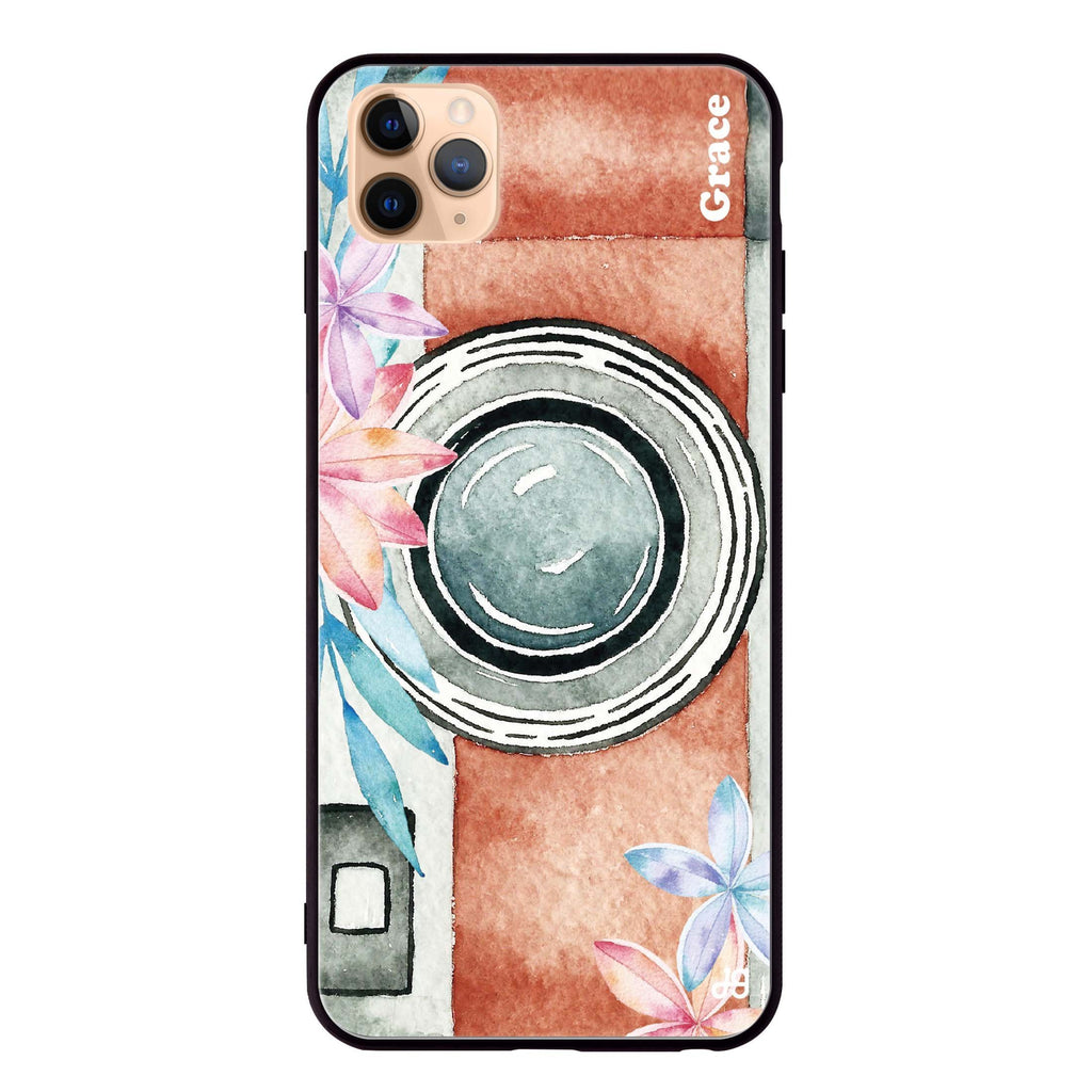 Watercolor Camera iPhone 11 Pro Glass Case