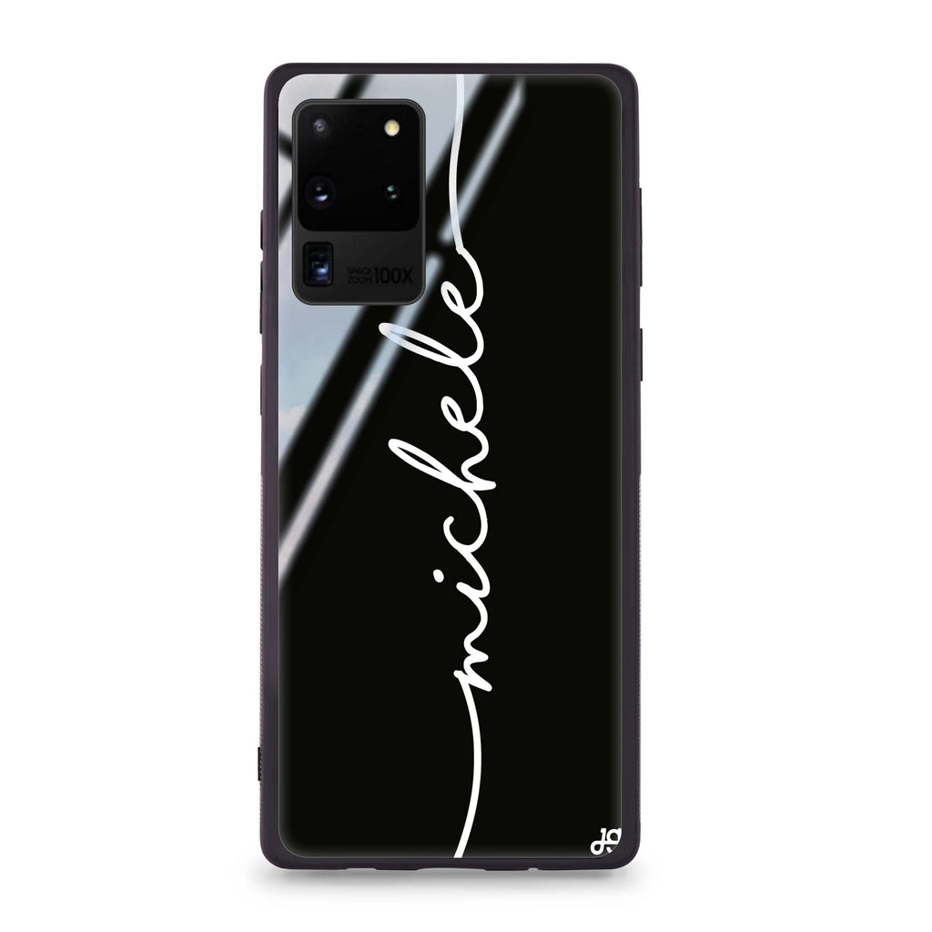 Vertical Handwritten Samsung Glass Case