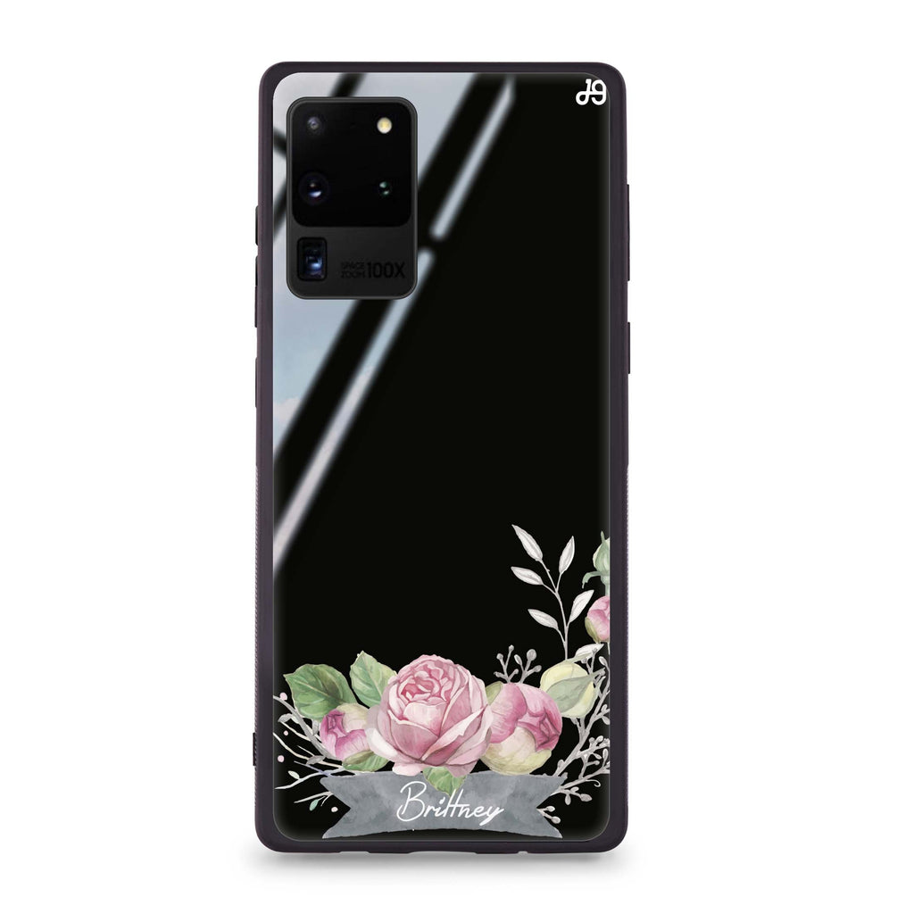 Ribbon & Floral Samsung Glass Case